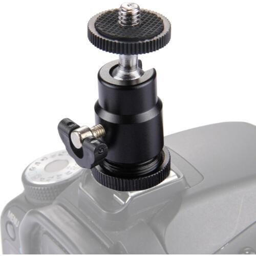 Aluminum Rotatable 1/4" Screw Tripod Mount Hot Shoe Adapter Head for SLR Camera JR Deals