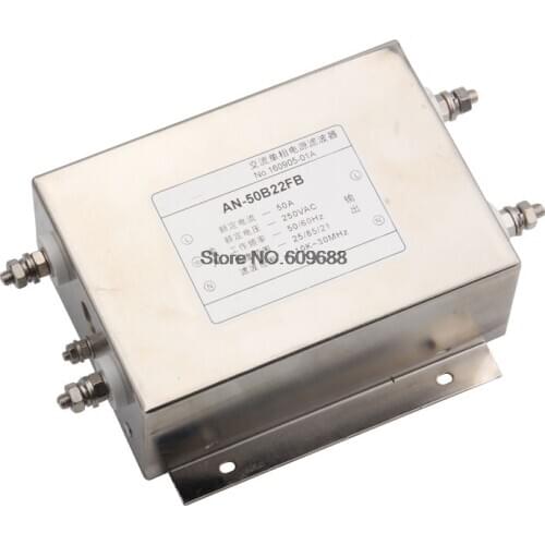 AN-50B22FB 40A 50A 60A 250V Servo Motor Special EMI Power Filter 50A Double Section Filter AN-40B22FB AN-60B22FB