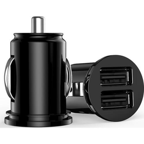 Car Truck Dual 2 Port USB Mini Charger Adapter for IPhone 7 Plus 6 5S 4s Huawei P10 Samsung Galaxy S8 S7 Celular Black 12V Power