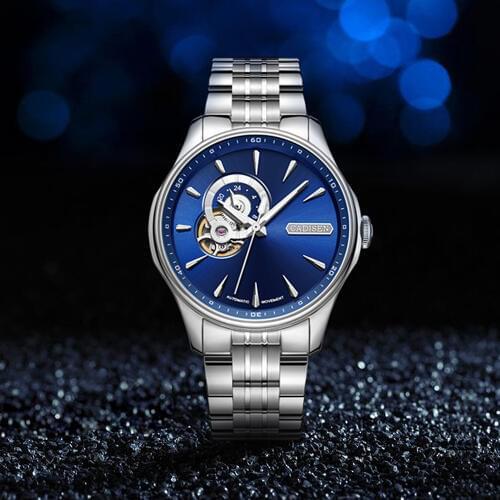 CADISEN watch Male mechanical automatic watch Japan NH39A brand luxury skeleton tourbillon watch waterproof sport watch