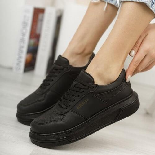 Chekich Womens & Mens Shoes Black Faux Leather Solid Color Lace Up Spring and Autumn Seasons Comfortable Sneakers Flexible Fashion 2021 Casual Odorless High Sole Orthopedic Lightweight Breathable Flat CH075 Women V2