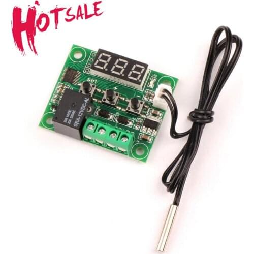 W1209 -50-100C DC 12V Digital Temperature Controllear Thermostat Temperature Control Thermostat Switch Plate W1209 Case