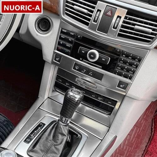 Stainless Steel Center Console Frame Decoration Gear Shift Cover Trim For Mercedes Benz E Class W212 2010-2011 Car Styling