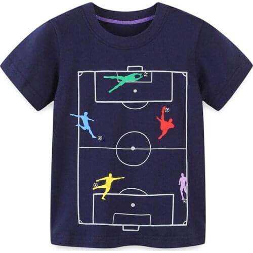 Children Cotton T Shirt Casual Wear Boys T-Shirt Toddlers Short Sleeve Tees Tops Kids Cartoon Airplane Printing Clothes