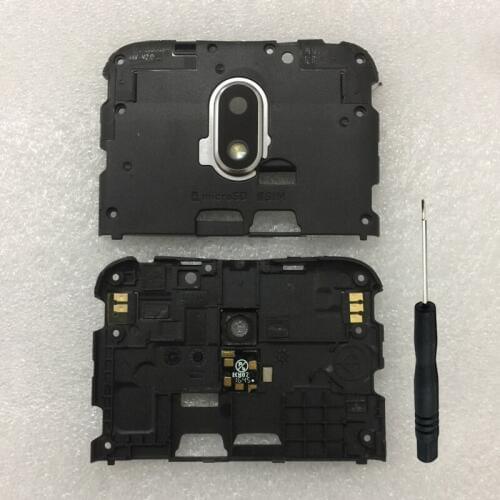 For Motorola Moto E3 XT1700 Original Mobile Phone Rear Frame With Back Camera Glass Lens Cover + Tools