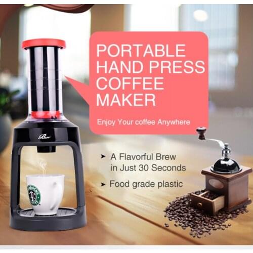 Home hand press coffee machine, home large capacity American drip coffee powder / kcup capsule coffee machine