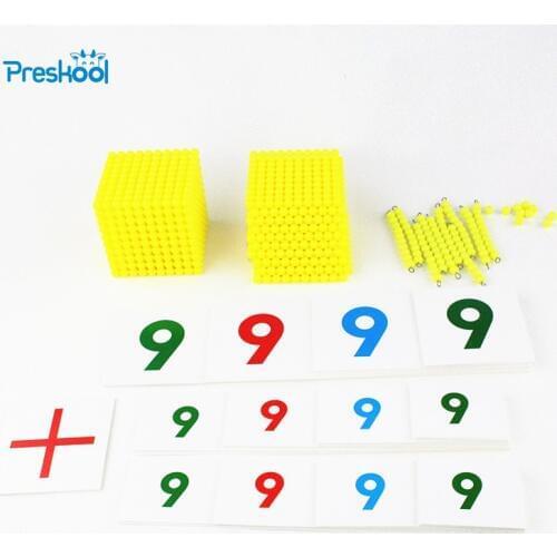 Montessori Bank Game Family Edition Infant Toy Kindergarten Mathematics Learning Computing Instrument for Children