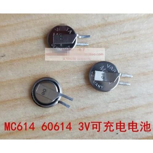 20PCS Germany imported MC614 with soldering feet 3V lithium battery rechargeable General MS614 ML614