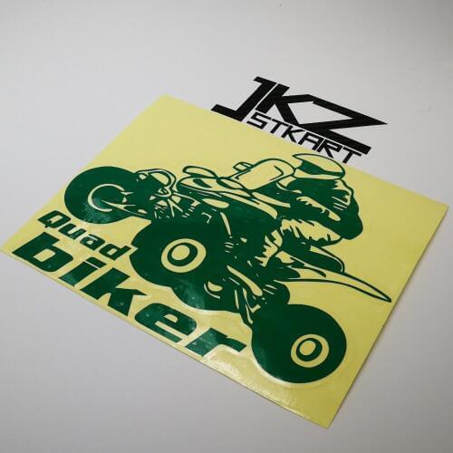 JKZ STKART Vinyl Die Cut Car Stickers Decals Quad Biker 15 x 15 cm for Motor Bike Laptop Helmet Decorated Stickers