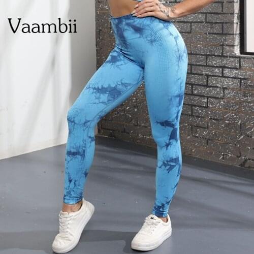 Tie Dye Butt Lift Leggings High Waist Bottoms Seamless Compression Leggings Gym Clothing For Women Yoga Pants Push Up Leggings