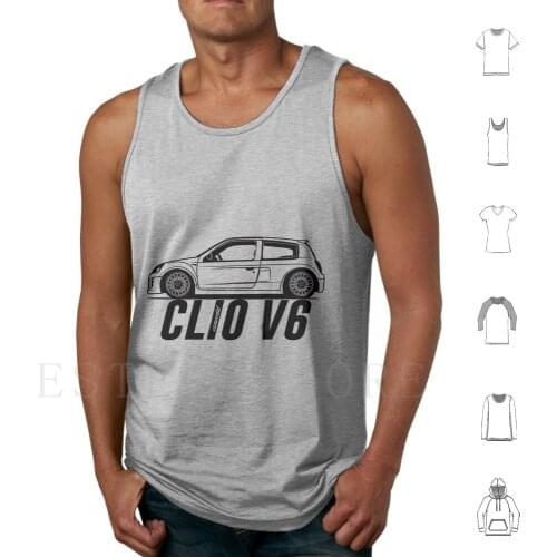 Clio V6 Ph2 Best Shirt Design Tank Tops Vest Sleeveless Clio V6 Clio V6 Car World Hot Hatch Clio Clio V6 Clio V6 Ph1 Clio V6
