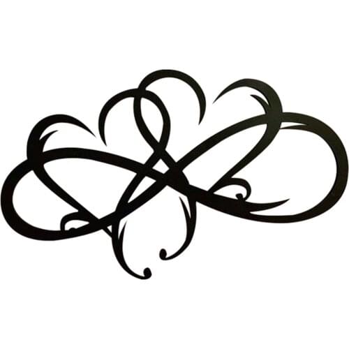 Infinity Heart Steel Wall Decoration Personalized Metal Wall Home Bedroom Art Ornaments Anniversary Gifts 40.5X35.5cm LBShipping