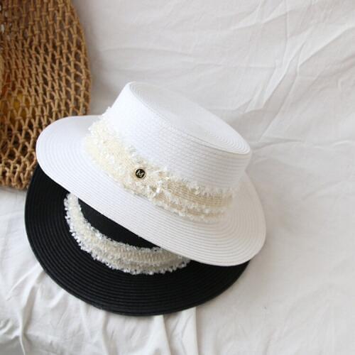 Womens Sun Hat Female Summer M Letter Straw Hat Summer Visor Caps Ladies Sun Beach Hats