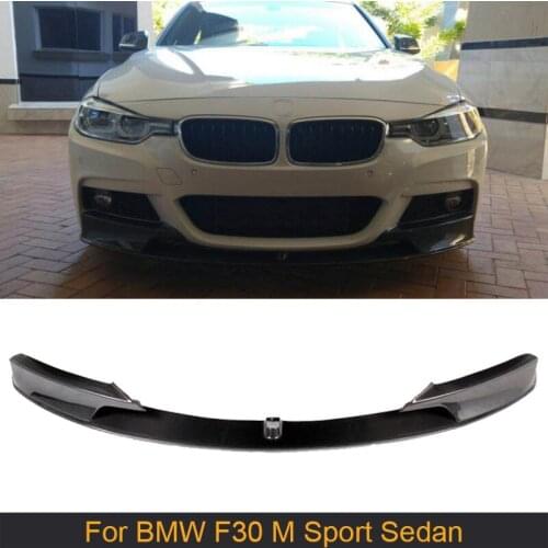 3 Series Carbon Fiber Front Lip Auto Car Bumper Protecter With splitters For BMW F30 M Sport Sedan 4 Door 12-17 Non Standard