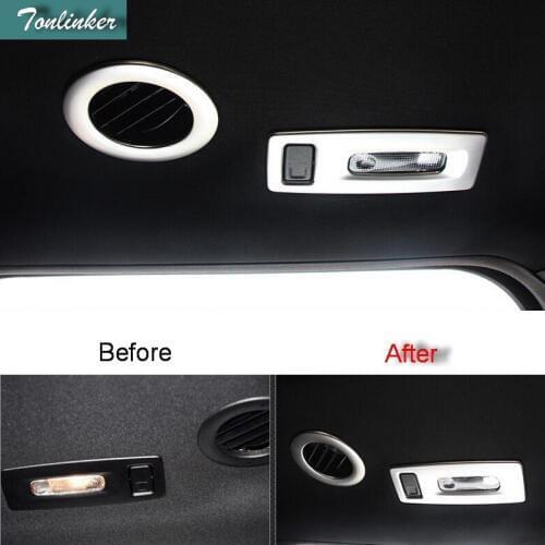 Tonlinker Cover Case Stickers for FORD Explorer 2016-17 Car Styling 2-4 PCS Stainless steel Rear readlight/outlet ring sticker