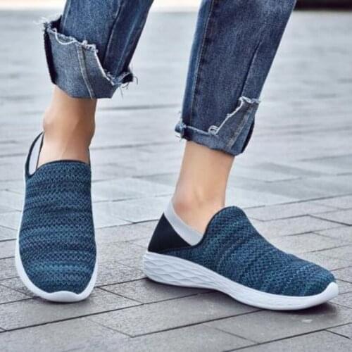 Tenis masculino Couples Mens and Women Casual Loafers Shoes Comfortable Legging Lazy Flats Soft Mesh Sock Sneakers