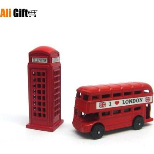 UK Full 3D London Double Decker Bus And Phone Refrigerator Magnet Fridge Magnet Travel Souvenir Home Decoration Accessories