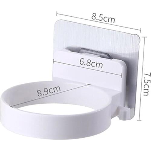 High Quality Wall-mounted Hair Dryer Holder ABS Bathroom Shelf Storage Punch-free Hairdryer Holder Rack Organizer For Hairdryer