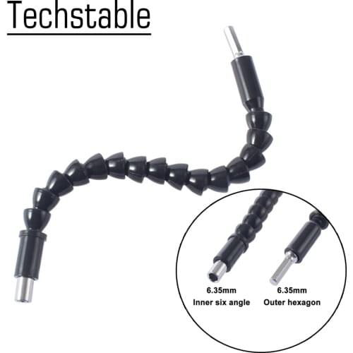 1Pcs 295mm Flexible Shaft Bit Extention Screwdriver Drill Bit Holder Connect Link for Electronic Drill High Quality Red/Black