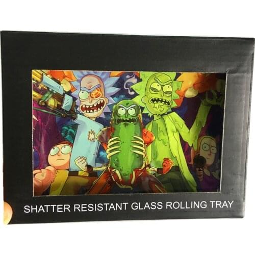 16*12CM Unbreakable Glass Rolling Tray Shatter Resista Cigarette Smoking Herb Tinplate Plate For Smoke Grinder