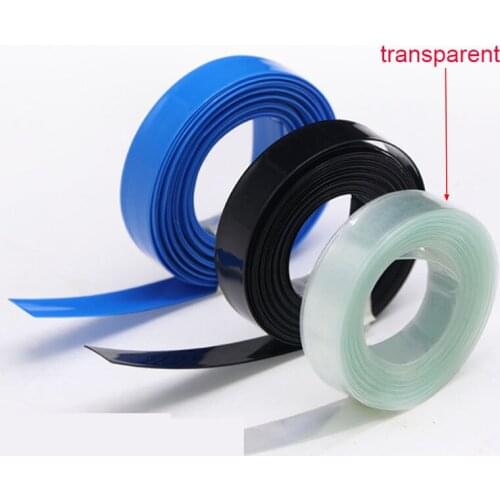 2PCS PVC Heat Shrink Tubing Battery Sleeve Heat Shrinkable Film Low Temperature Clear Color 9-300