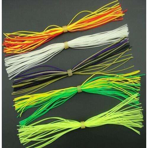 30 bundles 30 Strands Silicone Skirts fishing accessories DIY for spinnerbaits buzzbits rubber jig lures Fly Tying Material