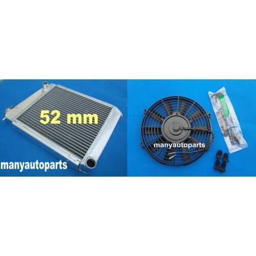 50mm Aluminum Radiator & Fan for AUSTIN ROVER MINI COOPER MT 1959-1997 59 60 61