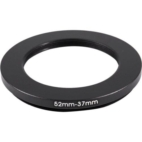 52mm-37mm 52mm to 37mm Black Step Down Ring Adapter for Camera