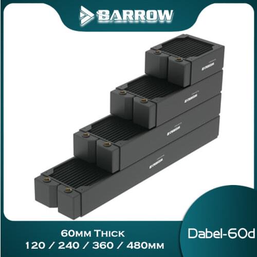 Barrow 60mm Thick 120/240/360/480mm Copper Computer Water Coolant Discharge Heat Sink Exchanger Radiator Dabel-60d