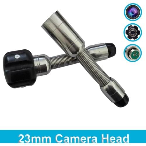 23mm Pipeline/Pipe Inspection Repair Parts Camera Head Replacement With 12pcs LED Lights HD 1000TVL Waterproof