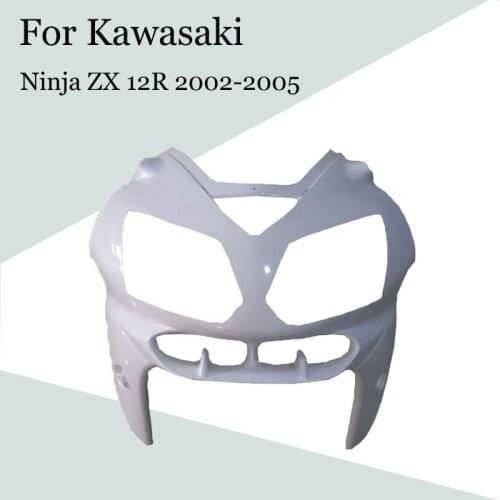 For Kawasaki Ninja ZX 12R 2002-2005 Motorcycle Head Fairing Nose Front Upper ABS Injection Fairing ZX-12R 02-05 Accessories