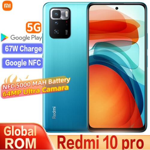 Global Version Xiaomi Redmi Note 10 Pro Smartphone Snapdragon 732G 108MP Camera 5020mAh Battery 120HZ AMOLED Screen With NFC