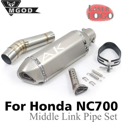 For Honda NC 700 NC700 NC700X NC750 NC750X NC750S AK Motorcycle Exhaust Muffler Modified DB Killer Escape Moto Middle Link Pipe