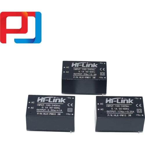 5PCS HLK-PM01 HLK-PM03 HLK-PM12 AC-DC 220V to 5V/3.3V/12V mini power supply intelligent household switch power supply module