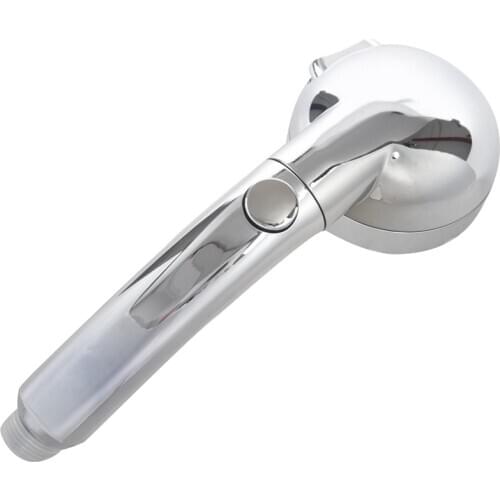 Handheld Shower Head High Pressure Chrome 3 Spary Setting with ON/OFF Pause Switch Water Saving Adjustable Luxury Spa Detachable