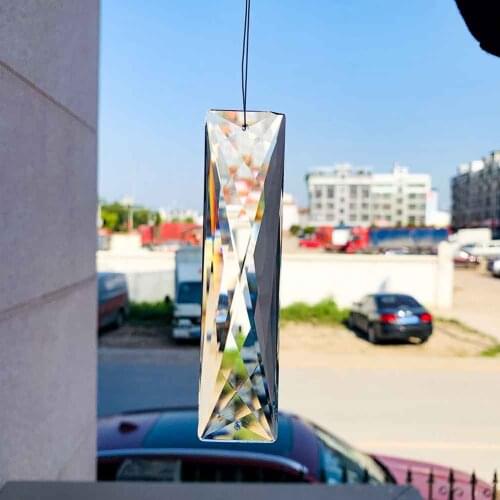 120mm Pillar Crystal Suncatcher Crystal Prism Hanging Chandelier Crystal Rainbow Maker Shinning Lighting Part Wedding Home Decor