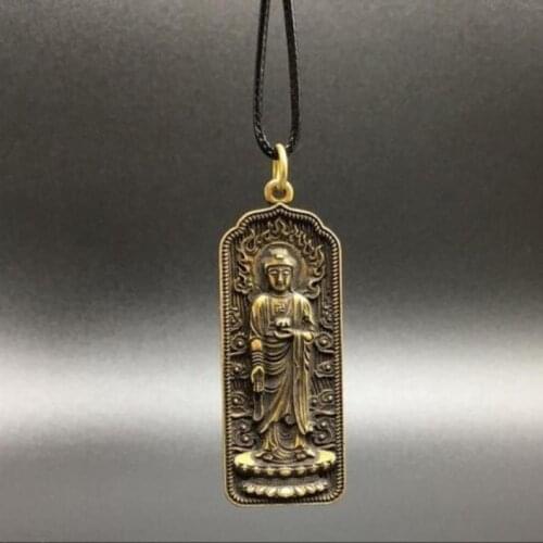 Chinese pure brass Sakyamuni Buddha pendant small statue
