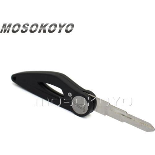 Left Slot Uncut Folding Flip Blade Blank Key Motorcycle Keyblade for Honda Kawasaki Suzuki Yamaha