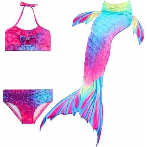Cosplay Costume For Kid Kids Halloween Costumes 2-12Y Baby Girls Kid Mermaid Tail Costume Children Fancy Mermaid-Tail Swimsuit