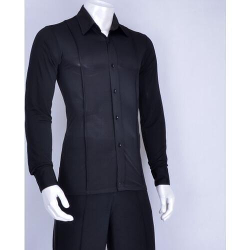 Latin dance modern dance men top MS11003 elastic mens modern practice top