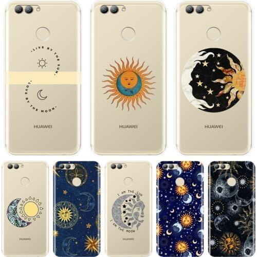 Soft Silicone Phone Case For Huawei Nova Smart Lite 2017 Space Moon Sun Star Back Cover For Huawei Nova 2i 3 3I 3E 2 Lite Plus