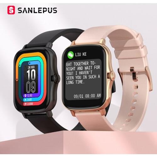 SANLEPUS 2021 New Smart Watch Waterproof Fitness Bracelet Men Women Smartwatch Heart Rate Monitor GTS 2 For Android iOS