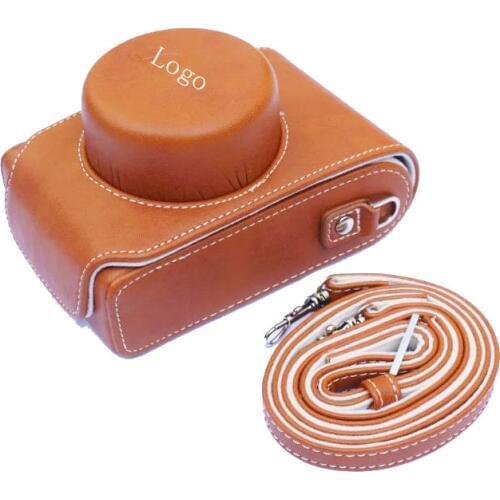 New Luxury Leather Video Camera case Bag For Leica D-LUX Type 109 Camera with Leica logo brown color
