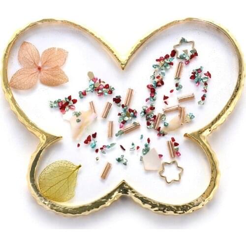 New Butterfly Crystal False Eyelashes Glue Palette Stand Pad Pallet Lashes Holder Agate Phnom Resin Fake Lashes Extension Tools