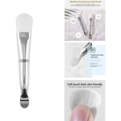 New Double Head Skin Care Brush Facial Stirring Brush Soft Silicone Mask Makeup Tools SPA Beauty Care Reusable Mask Brush