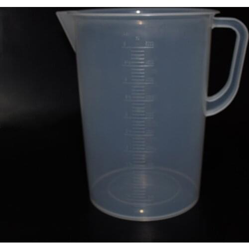 With handle plastic beaker in low form ,Capacity 5000ml,Plastic measuring cup,Laboratory plastic beaker with handle