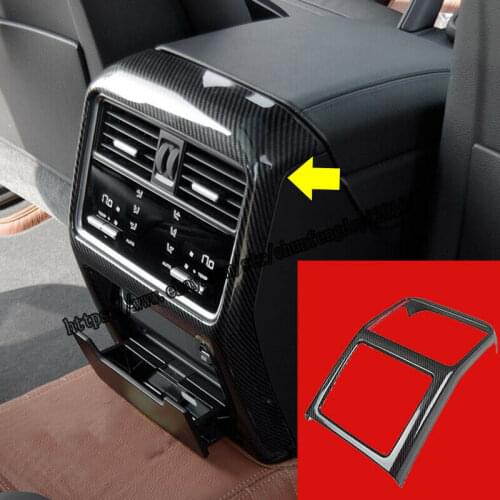 Fit For Porsche Cayenne 2018-2019 Carbon Fiber Inner Rear Air Outlet Vent Trim 1pcs