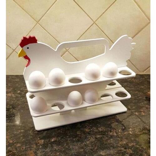 Egg Rack Detachable Creative Cartoon Wooden Multi-layer Egg Storage Rack Kitchen Tableware Household Countertop Decorations