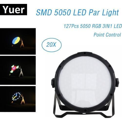 Christmas Decorations For Home Party Mini 127 LEDS SMD 5050 RGB 3IN1 LED Par Light Strobe Wash Effect Flat LED Par Lighting Show