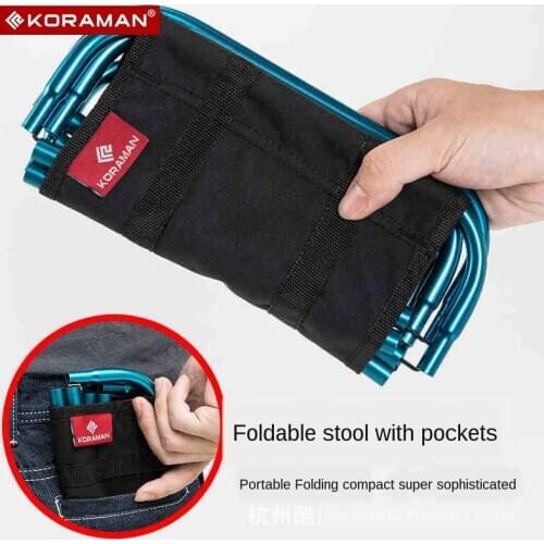 KORAMAN Folding Stool Portable Outdoor Folding Chair Camping Fishing Stool